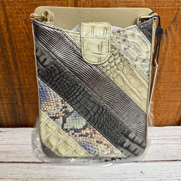Brahmin Marley Small Leather Crossbody - Anthracite Flashback - Picture 7 of 10